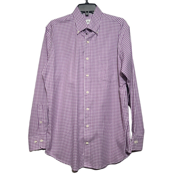Peter Millar Nanoluxe Easycare Gingham Button Shirt Size Medium - Picture 1 of 4